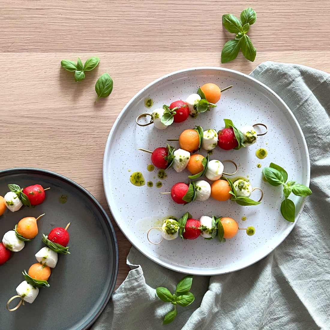 Melonen Caprese Spieße