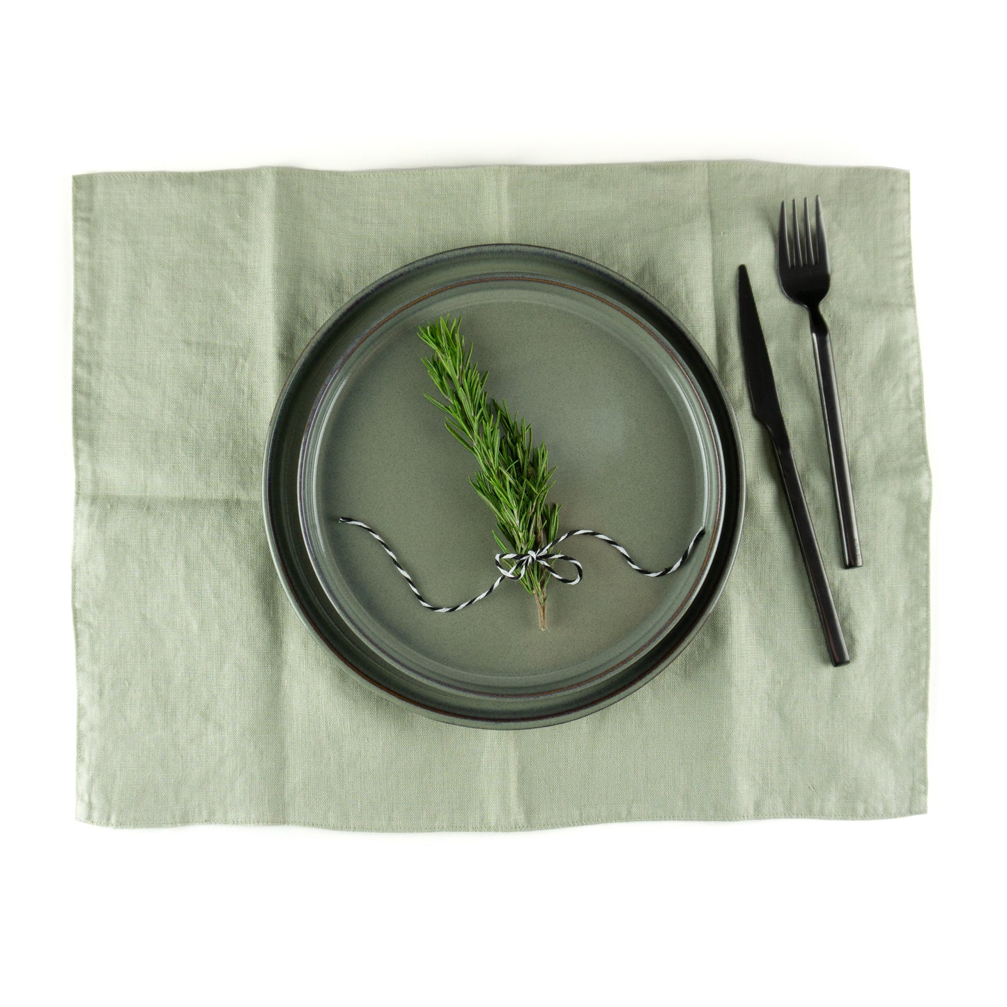 Tischset Leinen - pistacio