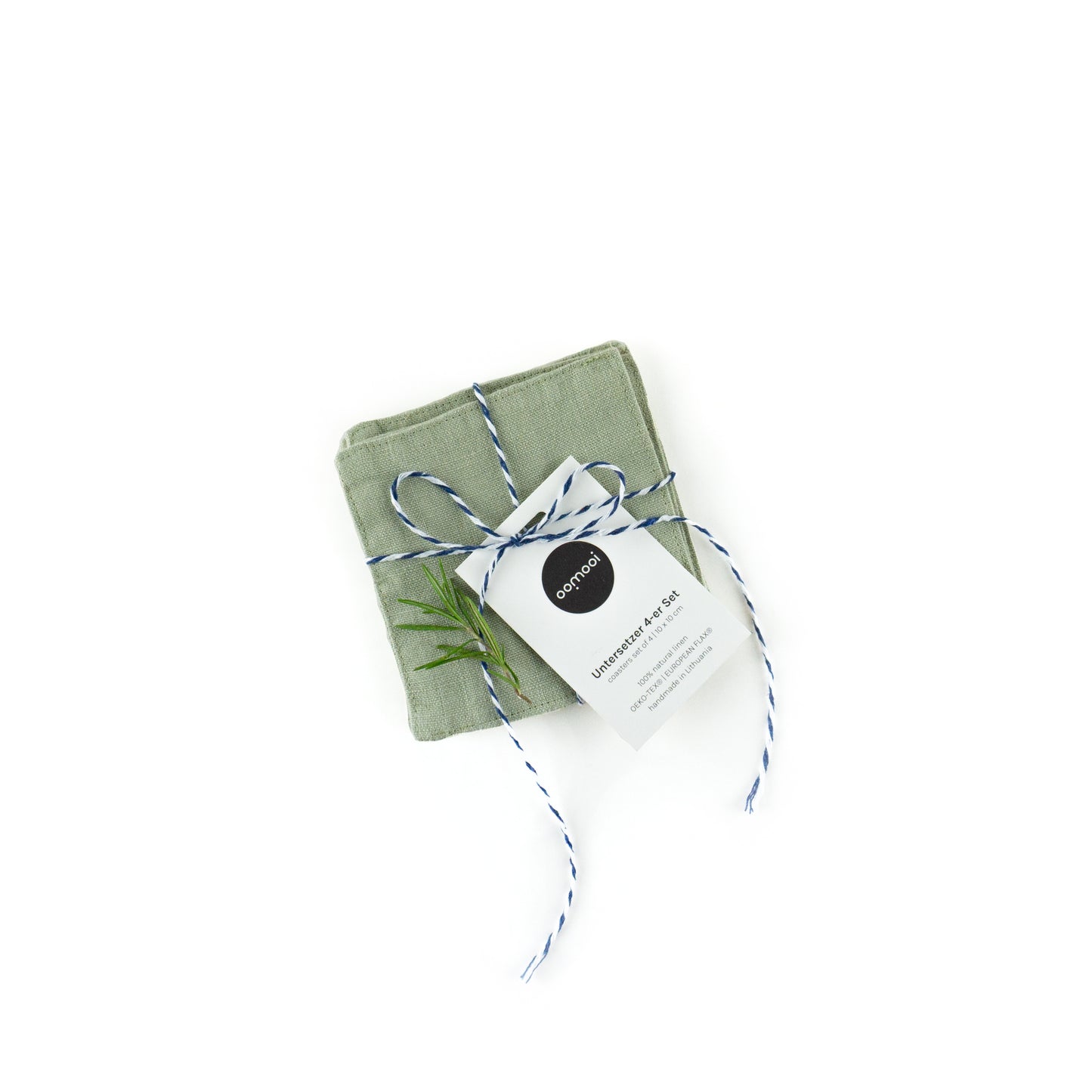 Untersetzer Leinen 4-er Set - pistacio
