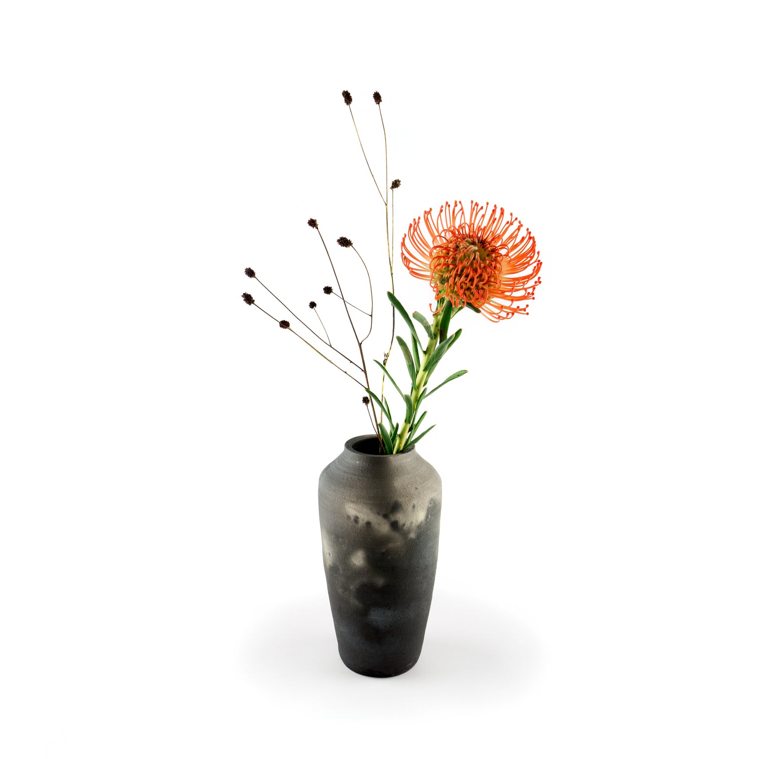 Vase Schwarzbrandkeramik alto